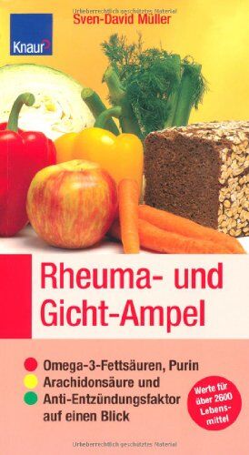 Sven-David Müller - Rheuma- und Gicht-Ampel: Omega-3-Fettsäuren, Purin, Arachidonsäure und Anti-Entzündungsfaktor auf einen Blick; Sticker: Werte für über 2600 Lebensmittel - Preis vom 09.10.2026 07:28:09 h
