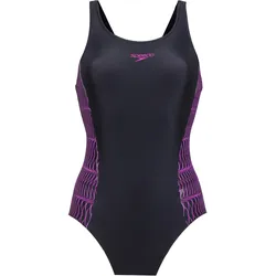 SPEEDO PLACEMENT MUSCLEBACK 1PC Badeanzug Damen | Gr. 42 | schwarz - schwarz