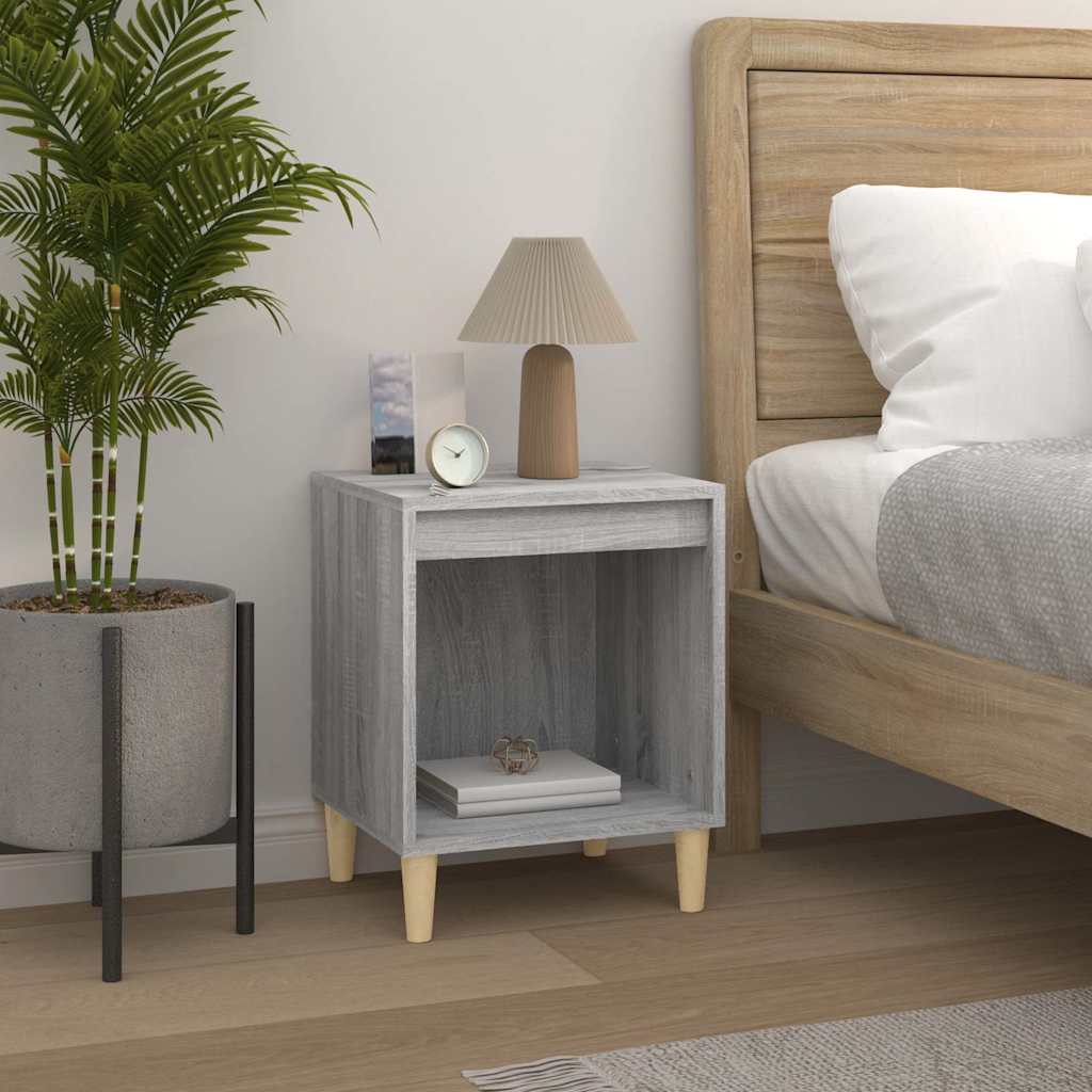vidaXL Mesita de noche gris Sonoma 40x35x50 cm Gris