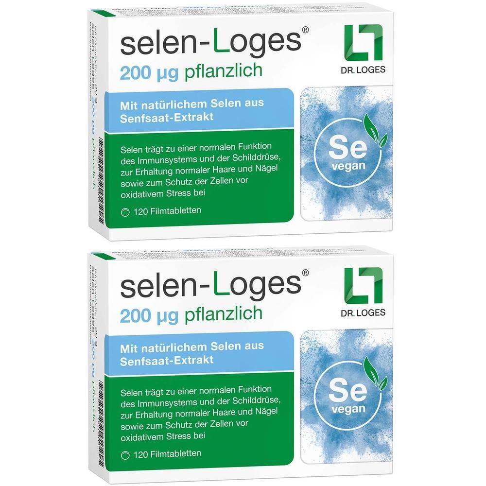 Selen-Loges 200 µg pflanzlich Filmtabletten x2 2x120 St
