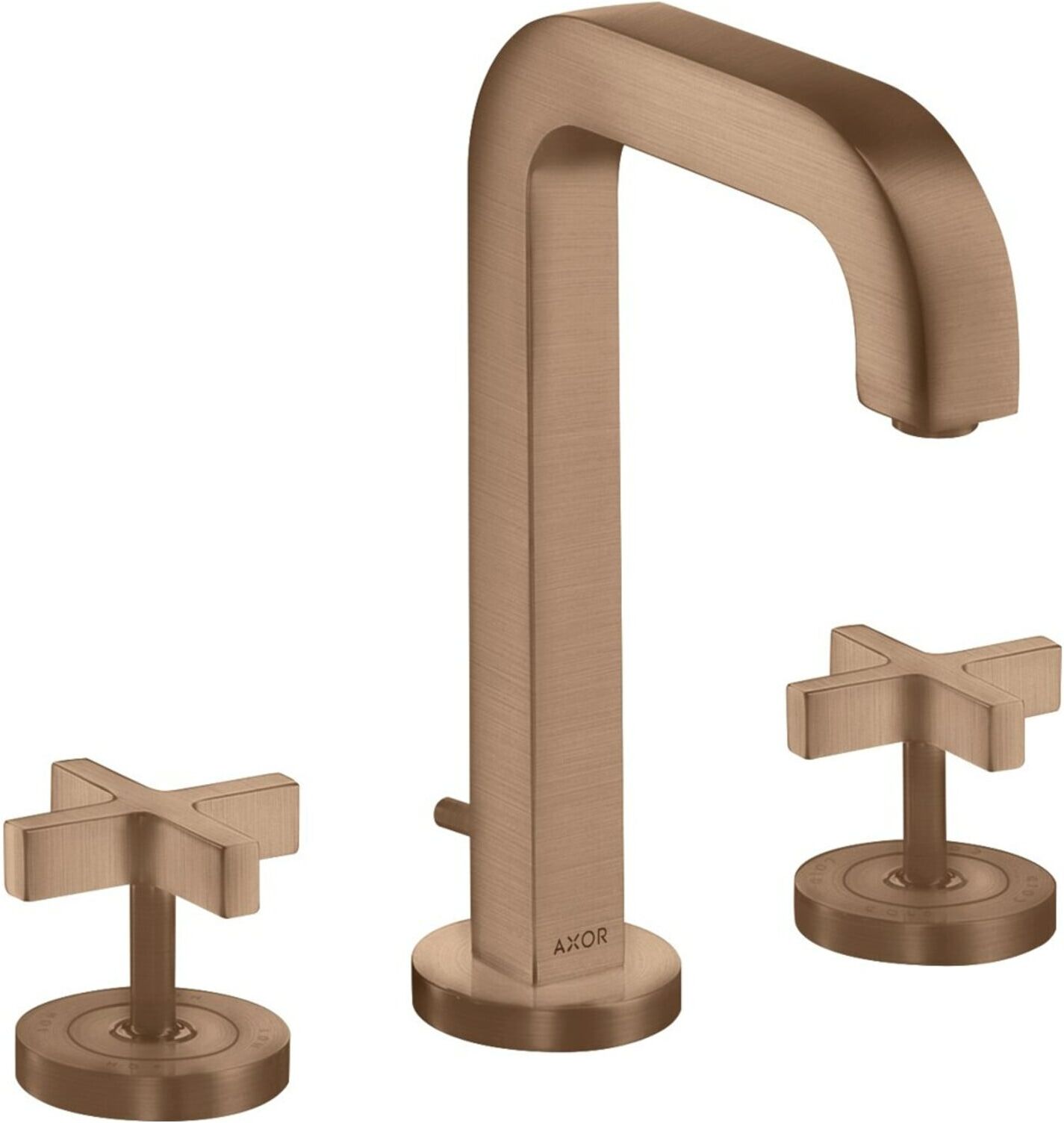 Hansgrohe 3-Loch-Waschtischarmatur 170 Axor Citterio m A 140mm, Kreuz, ZugstAblGar, Ros, b r (39133310)