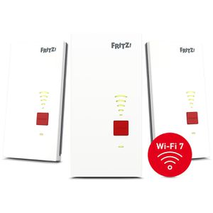 AVM WLAN-Repeater FRITZ!Repeater 2700, 3er Set, bis 6448 Mbit/s, 5GHz & 2,4GHz, mit Mesh-WLAN & LAN Anschluss