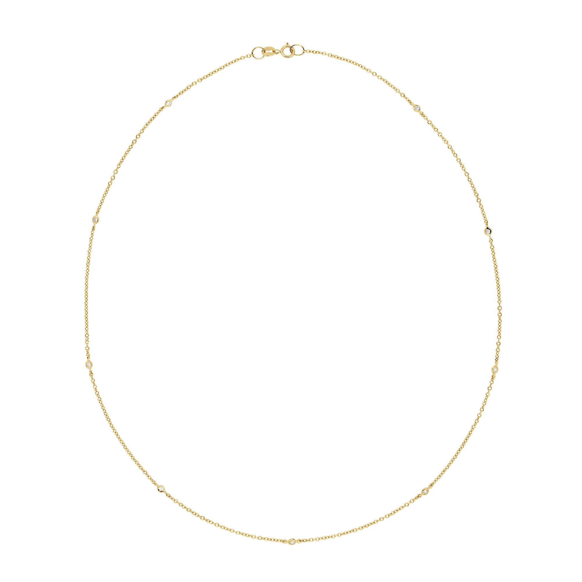 Collar alternatieve Yellow Gold Diamonds 0,10 Cts