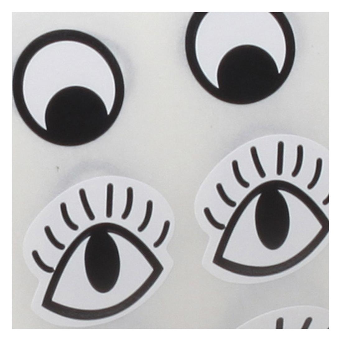 Creativ Company Aufkleber Augen Schwarz Weiss, 2000Stk. (2000 Sticker) (5706232584947)