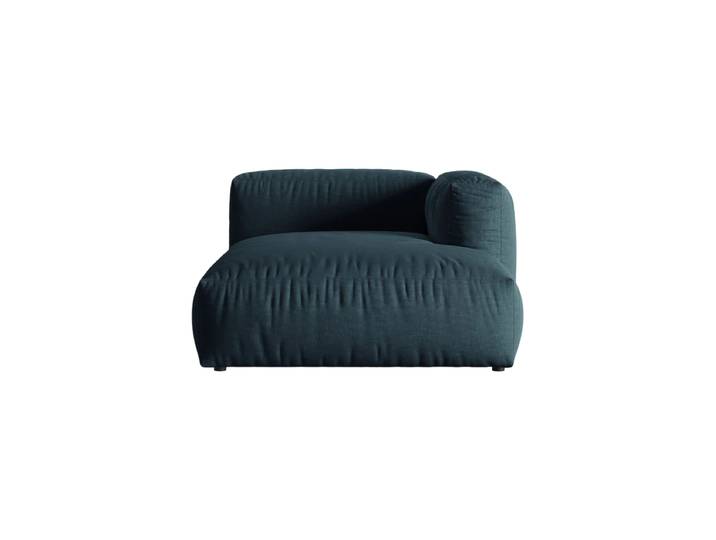 Modulares Design Chaiselongue „Martina“ Strukturstoff Jeansblau Micadoni