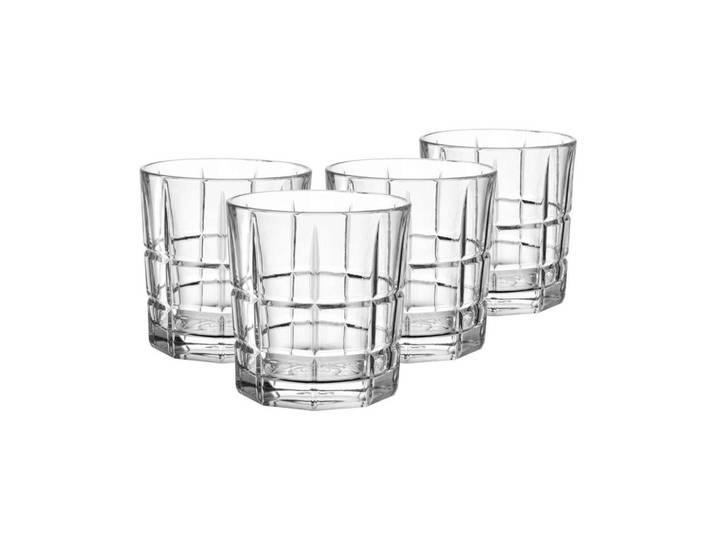 Leonardo Living Whiskygläser Soiritii Nova transparent 350 ml 4er Set, Transparent, Glas, Rund, Gläser, Whiskygläser