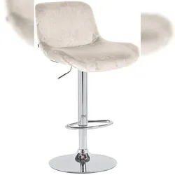 CLP Barhocker Solon Chrom creme/Samt