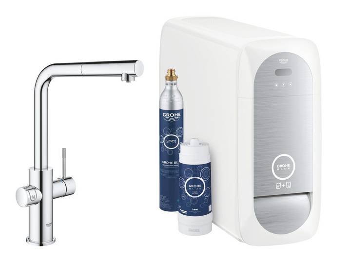 Grohe Küchenarmatur Blue Home Starter Kit, L-Auslauf, chrom (31539000)