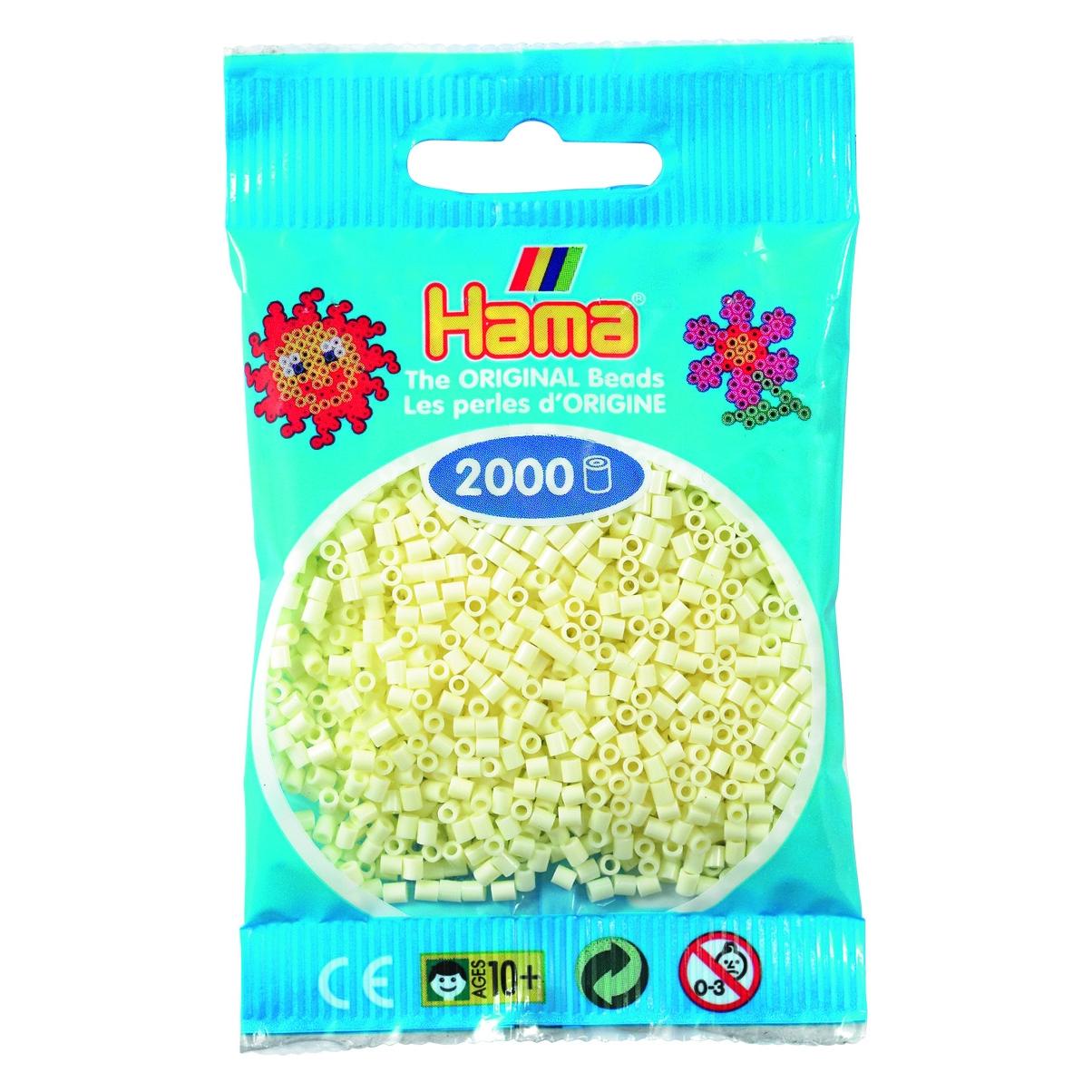 Hama mini perler 2000stk creme (385002)