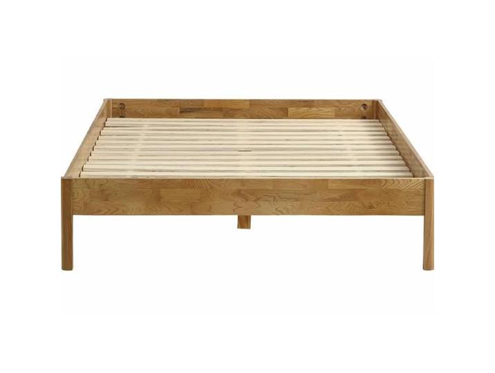 Lit adulte 140x190 cm en chêne massif - Aina