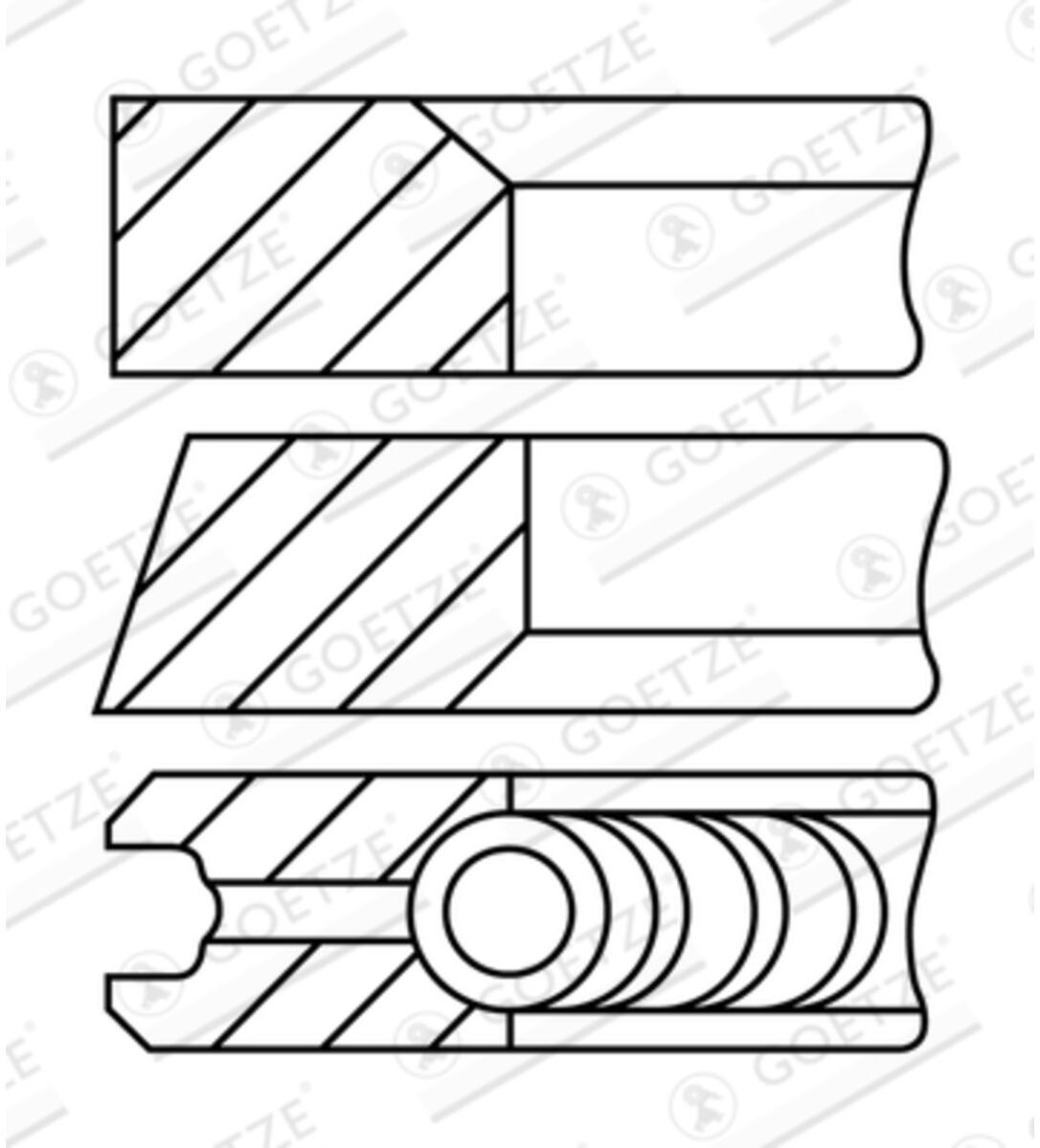 Goetze Engine Kolbenringsatz GOETZE 08-454100-00