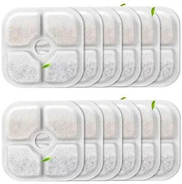 Inspired Living Triple Layer Cat Water Fountain Filter Replacements For PIXI Fresh, Clean Water (6 Pack Or 12 Pack) 12pcs