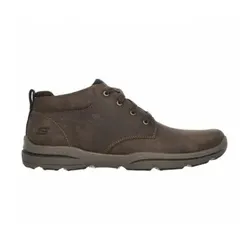 Skechers für Herren. 64857 Harper Melden braune Lederschuhe (46), Wohnung, Schnürsenkel, Lässig