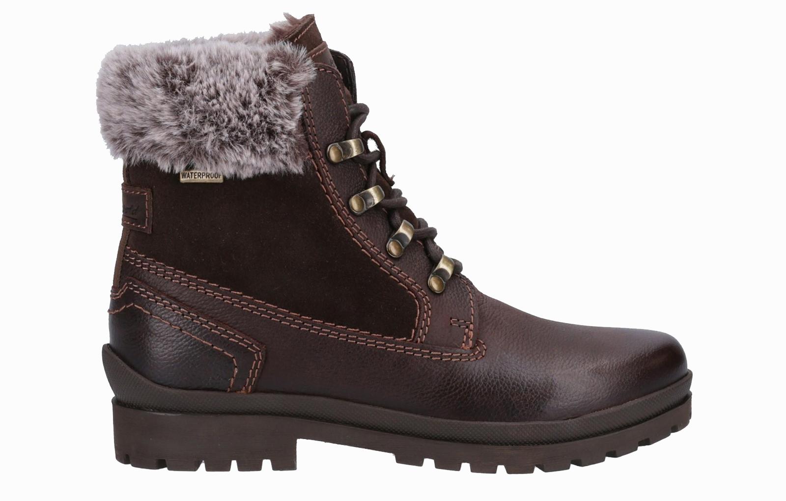 Cotswold Evenlode Leren Dames Bruine Winter Enkellaarzen