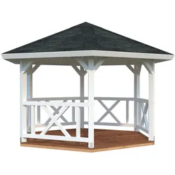 Palmako Pavillon Betty 9,9 m2 weiße Lackierung