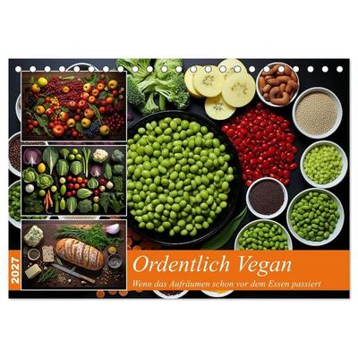 Ordentlich Vegan (Tischkalender 2027 DIN A5 quer), CALVENDO Monatskalender