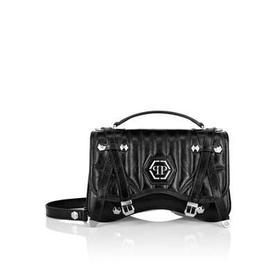 Handtasche PHILIPP PLEIN "Hexagon", Damen, schwarz (02, schwarz), Taschen Handtasche