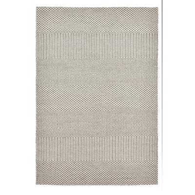 Wollteppich THEKO "Trondheim PO-501", beige (cream), B:55cm H:10mm L:80cm, Schurwolle, Teppiche, Handweb Teppich, Flachgewebe, reine Wolle, handgewebt