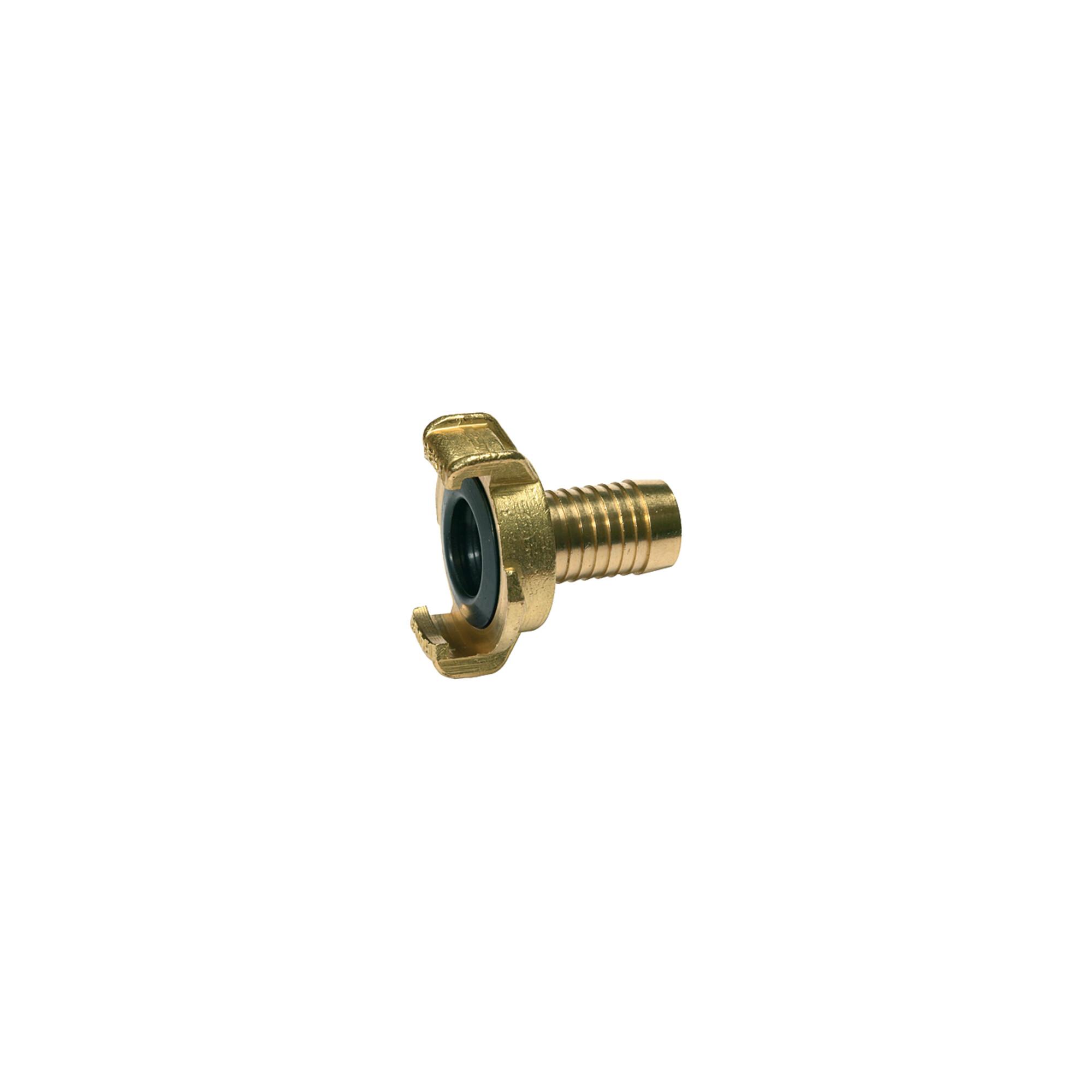 Riegler GEKA-Schlauchstück, starr, Messing blank, Anschluss LW 10 (K 100)