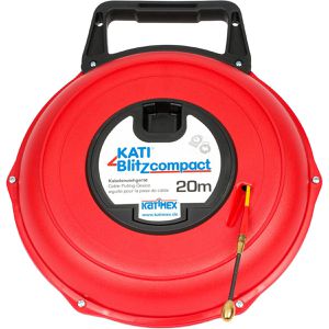Katimex Kabeleinziehhilfe Blitz, Einziehband aus Kunststoff, für Ø 7 - 30 mm Leerrohre, 510 kg Bruchlast, 20 m