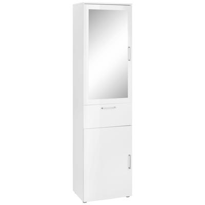 Garderobenschrank PAROLI "Susa", weiß (weiß, weiß), Schränke, Garderobenschrank, mit Spiegel