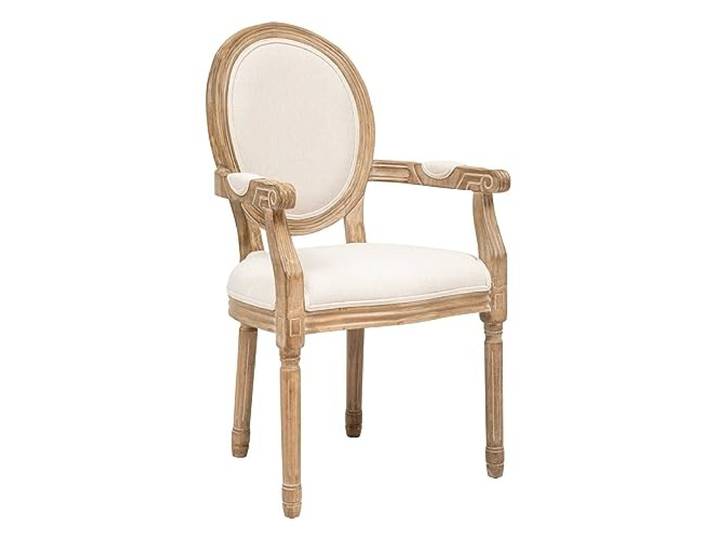 Atmosphera - Stuhl Cleon Gummibaum - beige - Leinen Beige