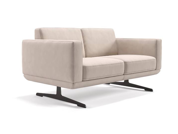 Hochwertiges Stoff 2-Sitzer Sofa MARETO Luxus Stoffcouch