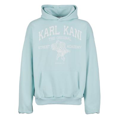Kapuzensweatshirt KARL KANI "Karl Kani Karl Kani Kani Street Academy OS Hoodie", Herren, Gr. M, light blau, 80% Baumwolle, 20% Polyester, Rundhals, Sweatshirts