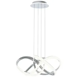 GeeTi LED-Pendelleuchte Bandol Alu, Eisen, Stahl & Metall Silber Chrom