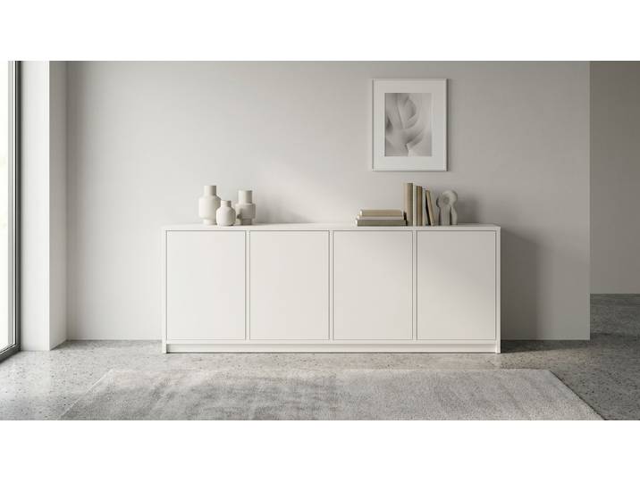 Schlichtes Sideboard - Kommode nach Maß MDF Lackiert Verkehrs­weiß RAL&nbsp;9016