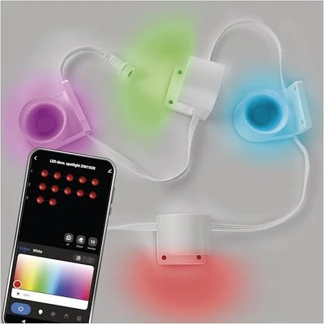 EMOS GoSmart LED-Spotleuchte Erweiterungsset - 85 cm, 4 Teile, RGBIC+CCT, dimmbar, Wi-Fi