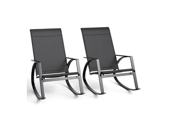 GarveeMore Schaukelstuhl Schaukelstuhl Oversized Schaukelsessel Metallrahmen Relaxsessel