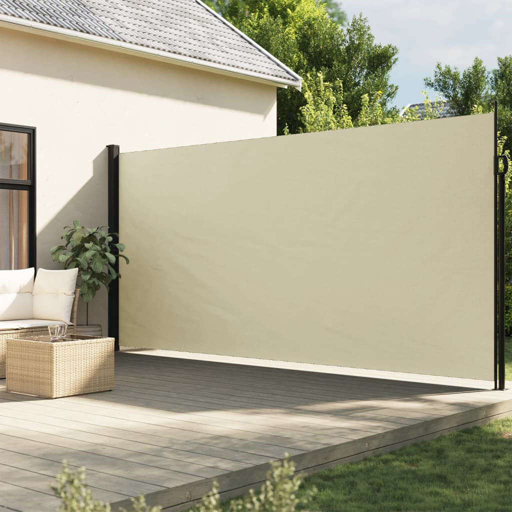 17 Stories Retractable Side Awning Cream 200cm H x 300cm W