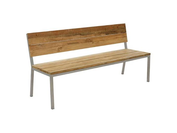 OUTLIV. Samoa Gartenbank 190 cm Edelstahl/Teak recycelt