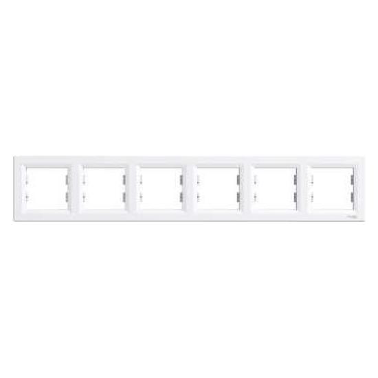 Schneider Electric Sechseckiger Rahmen Asfora horizontal weiss EPH5800621 (EPH5800621)