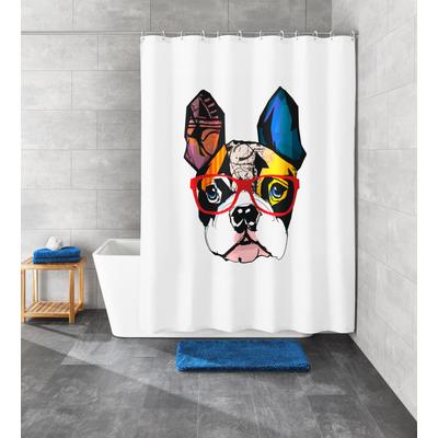 Duschvorhang KLEINE WOLKE "» Henry«", bunt (multicolor), B:180cm H:200cm, Polyester, Duschvorhänge