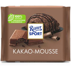 Ritter-Sport Tafelschokolade Kakao-Mousse, 40% Kakaogehalt, mit Kakaocreme, 100 g