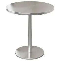 Gastronomie-Edelstahltisch für Bar und Restaurant – Stabile Ausführung – Runder Tisch Ø70×75cm【BXG-HY70】
