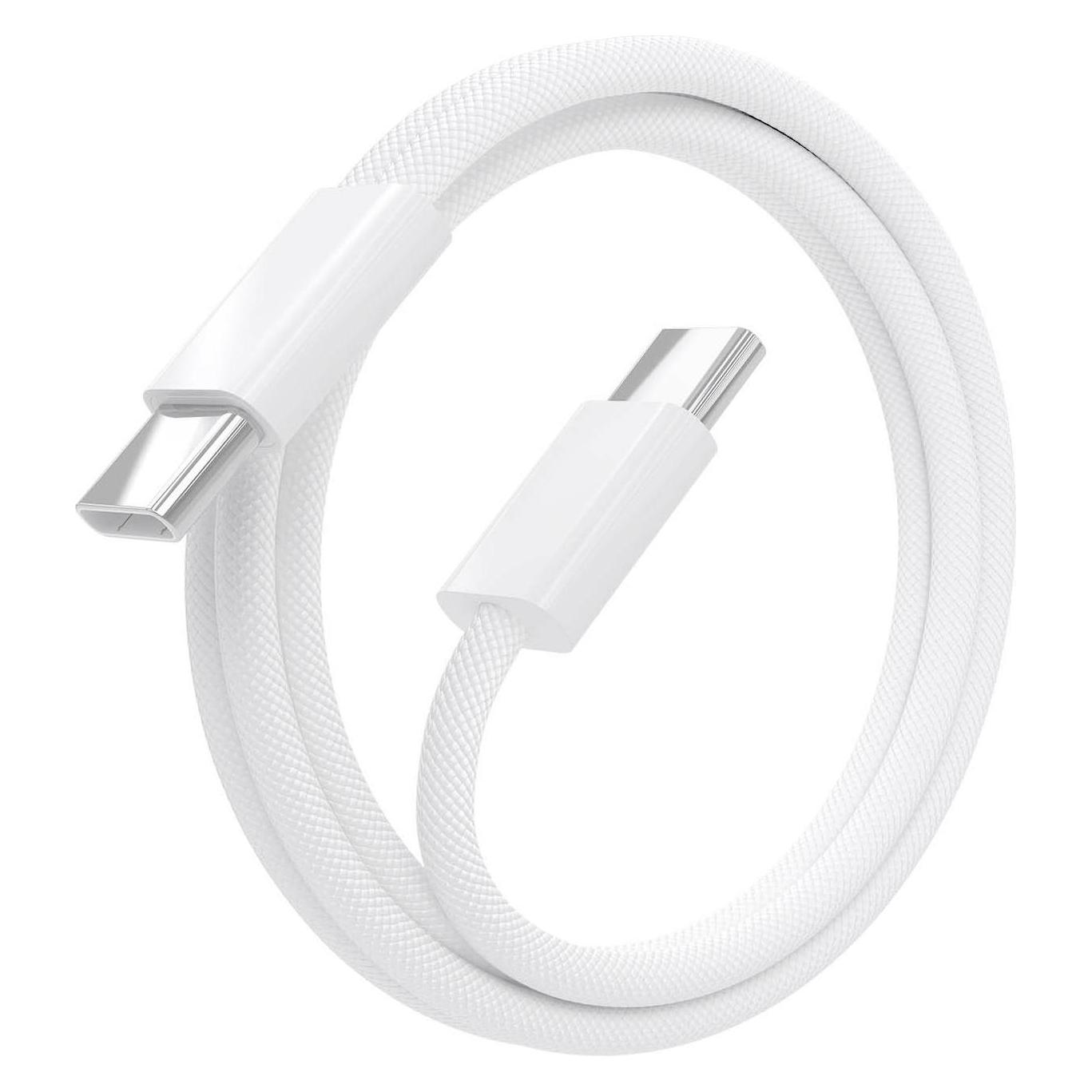 Aisens CABLE USB 2.0 3A 60W APPLE USB-C/M-USB-C/M BLANCO 1.0M (1 m, USB 2.0, 60 W) (A107-0855)