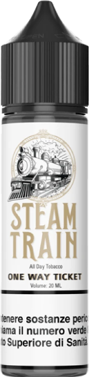 Steam Train One Way Ticket Liquido Shot 20ml Tabacco Caramello
