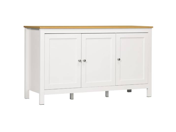 Buffet salon moderne bois blanc 120x40x70 cm