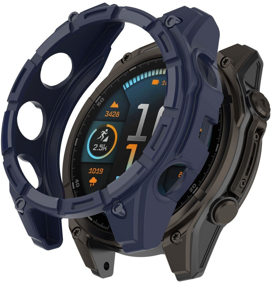 INCOVER Garmin Tactix 8 Solar (51mm) - Bumper Plastik Cover - Blå