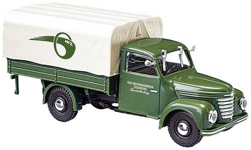 Busch 52360 H0 LKW Modell Framo V901/2 Pritschenwagen mit Plane MZ Werke
