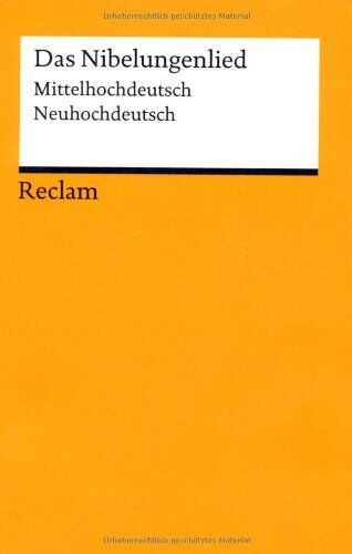 Ursula Schulze - Das Nibelungenlied: Mittelhochdeutsch/Neuhochdeutsch - Preis vom 01.10.2026 17:08:56 h