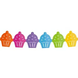 Papier Girlande Cupcakes