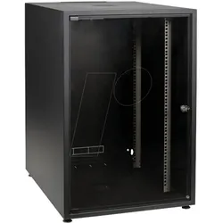 EFB Elektronik Netzwerkschrank (15 HE, 19 Zoll Rack), Serverschrank, Schwarz