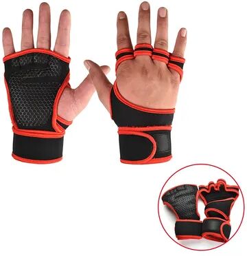 Clever Finds Training Weightlifting Gloves With Wrist Support Non Slip Grip And Palm Protection red m