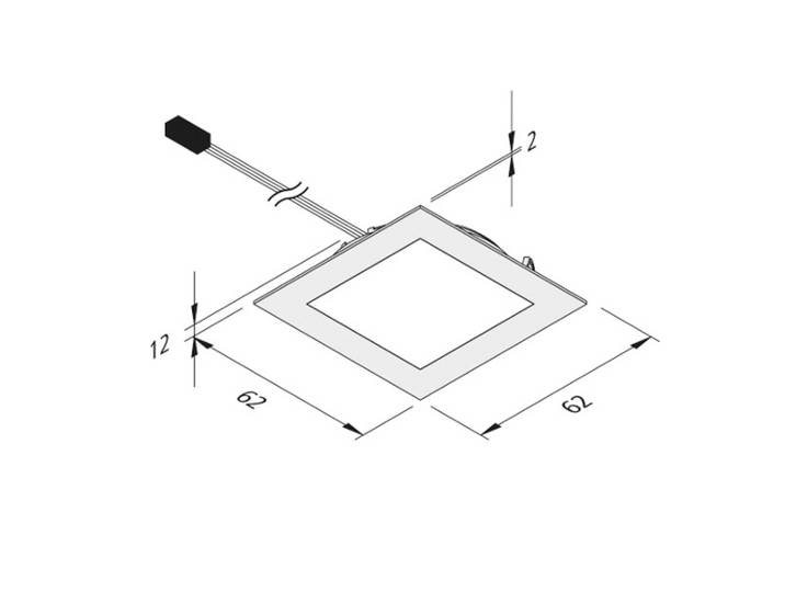 Hera LED-Möbeleinbauleuchte Dynamic FAQ 58 stahl 3W CCT, alu / grau / zink, für Wohn- / Esszimmer, Metall, Modern