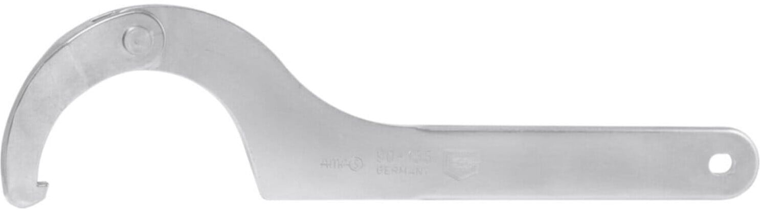 AMF Edelstahl Gelenk-Hakenschlüssel mit Nase 90-155 mm (52217)