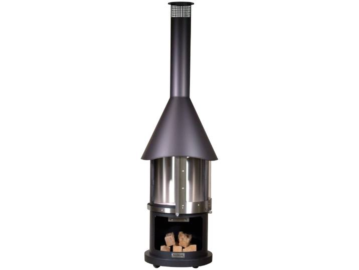 Grillkamin BUSCHBECK Melbourne , schwarz, H:230cm Ø:65cm, Grills, Grillkamin